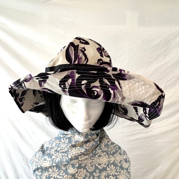 Scala Pronto Wide Brim, Floppy, Sun Hat, 100% Cotton, Floral Design, Excellent! - Picture 15 of 15